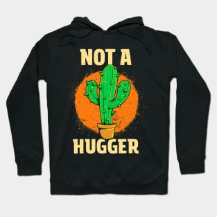 Not A Hugger Sarcastic Introvert Funny Cactus Hoodie